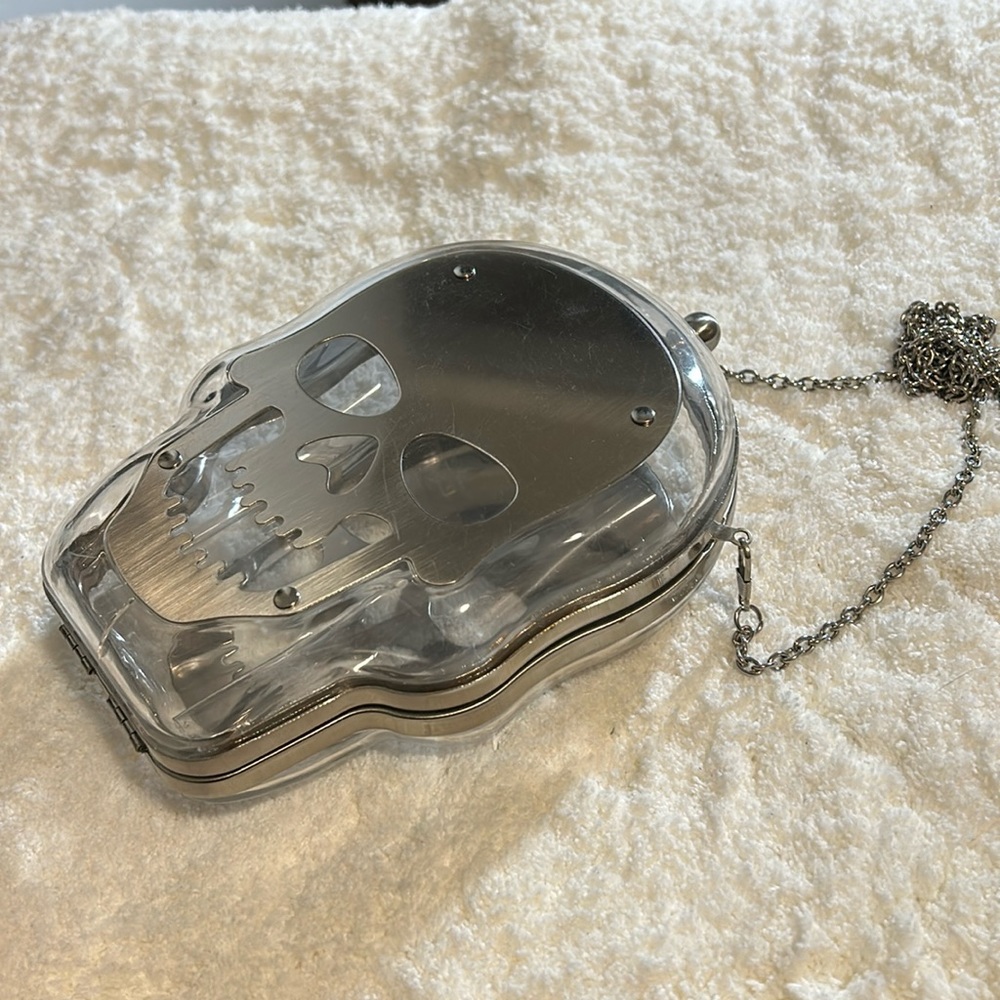 Clear skull purse